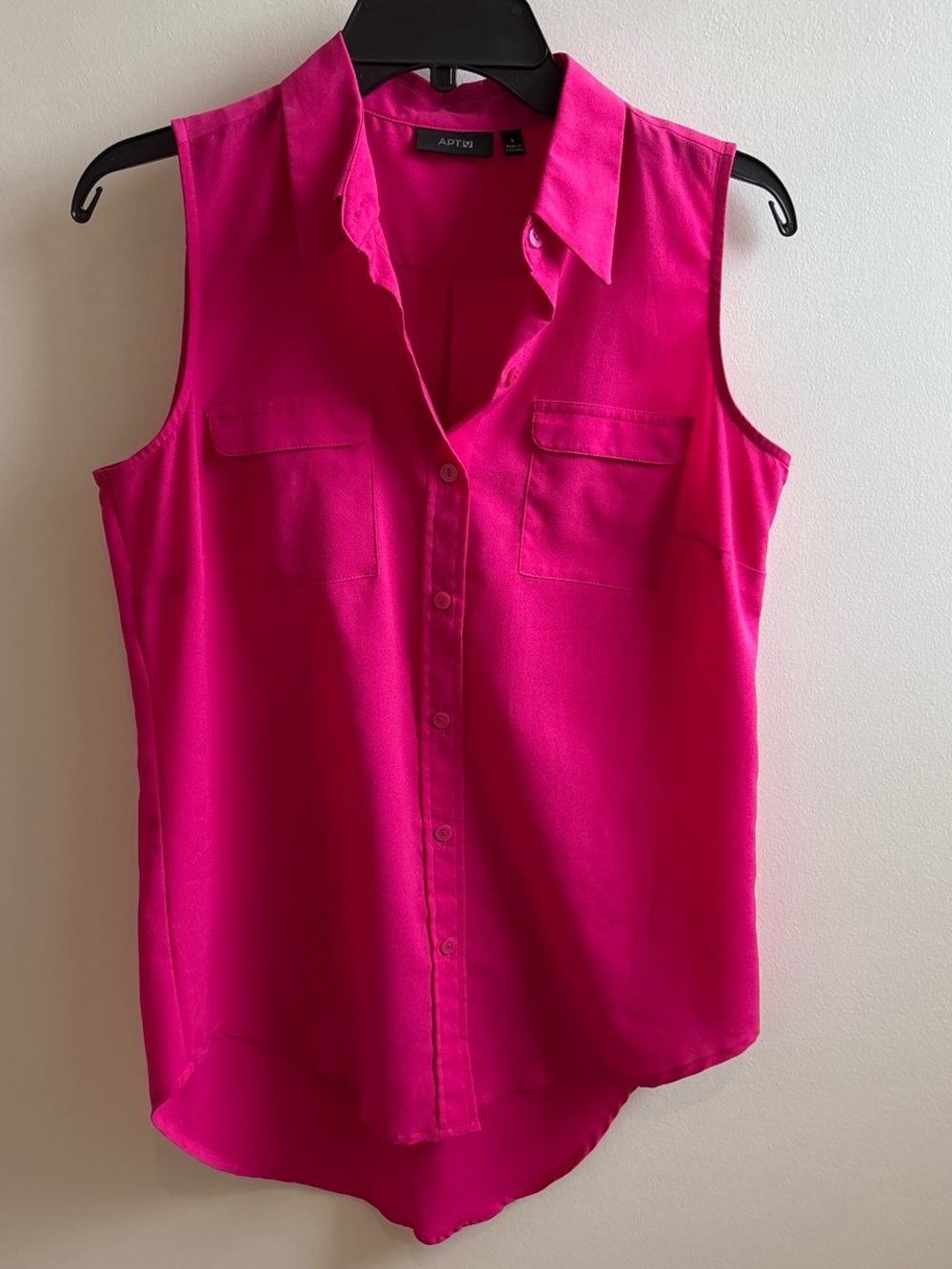 Apt. 9 Sleeveless Button-Front Blouse in Hot Pink